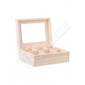 Cutie din lemn cu 6 compartimente și oglindă